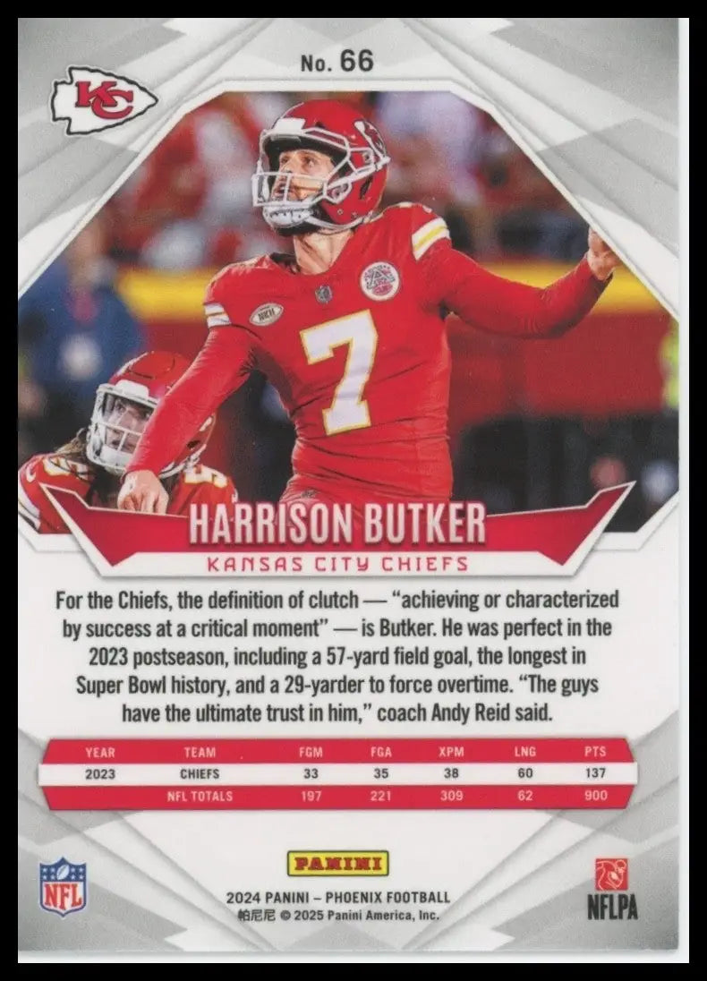 2024 Panini Phoenix - Harrison Butker #66 - Football Card Single