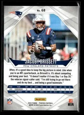 2024 Panini Phoenix Jacoby Brissett #68 New England Patriots