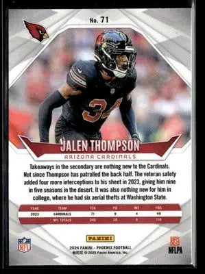2024 Panini Phoenix Jalen Thompson #71 Arizona Cardinals