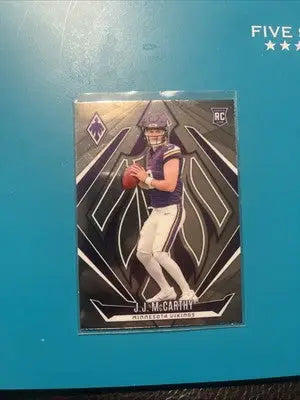 2024 Panini Phoenix J.J. McCarthy football trading card showing Phoenix JJ McCarthy design