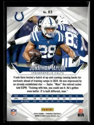 2024 Panini Phoenix Jonathan Taylor #83 Indianapolis Colts