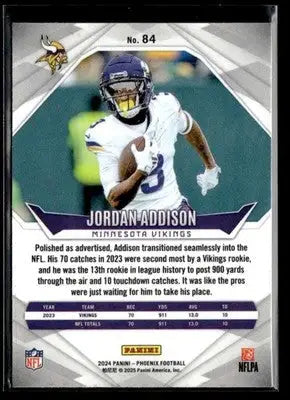 2024 Panini Phoenix Jordan Addison #84 Minnesota Vikings