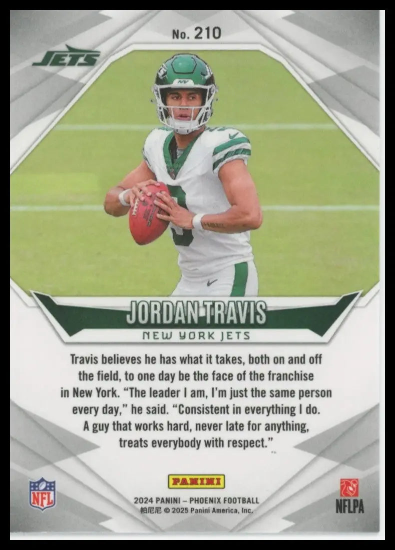 2024 Panini Phoenix Jordan Travis RC 210 New York Jets - Football Card Single
