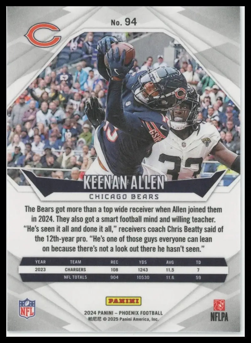 2024 Panini Phoenix Keenan Allen 94 Chicago Bears - Football Card Single