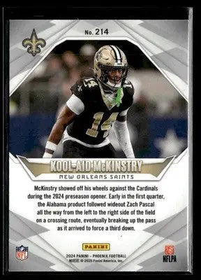 2024 Panini Phoenix Kool-Aid McKinstry #214 RC New Orleans Saints
