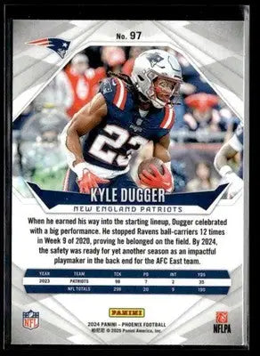 2024 Panini Phoenix Kyle Dugger #97 New England Patriots - Football Card Single