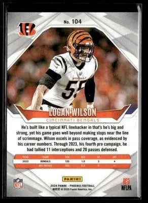 2024 Panini Phoenix Logan Wilson #104 Cincinnati Bengals