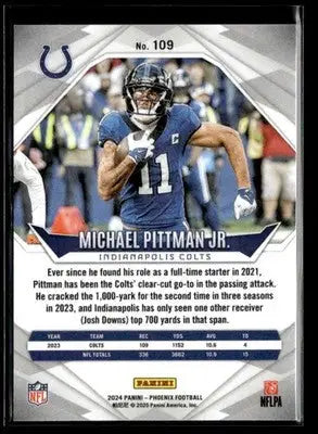 2024 Panini Phoenix Michael Pittman Jr. #109 Indianapolis Colts