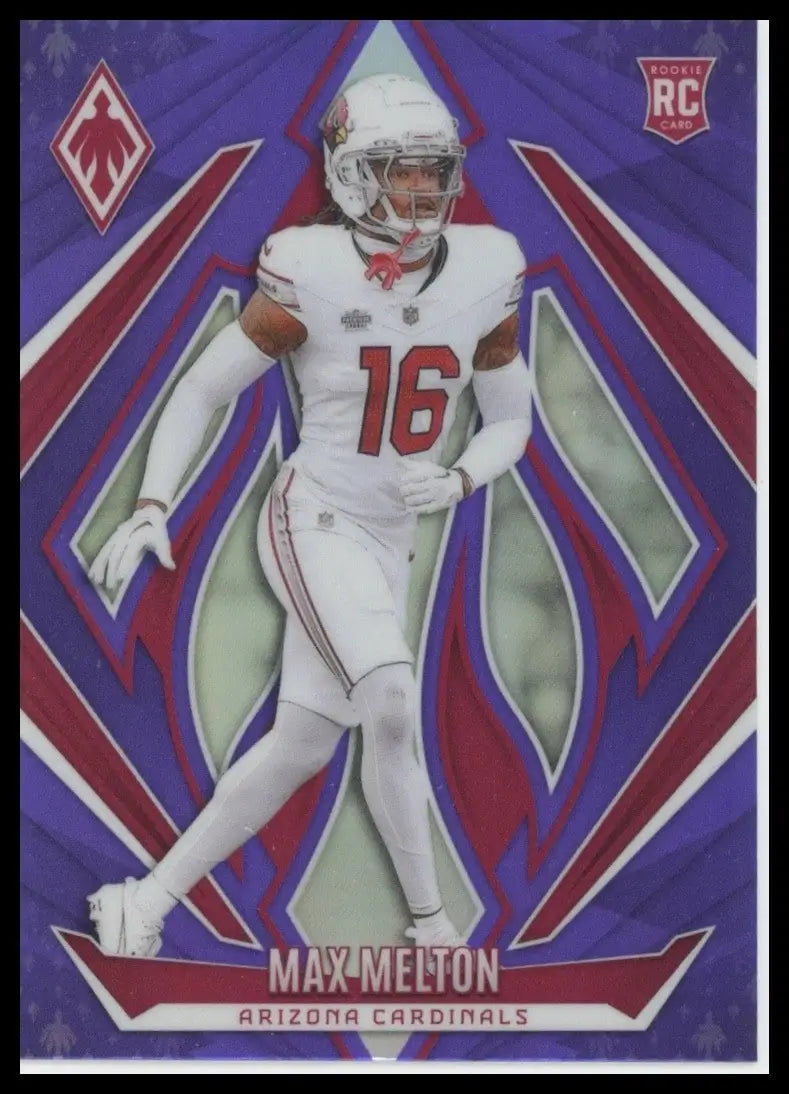 2024 Panini Phoenix Purple Rookie Max Melton #227 Arizona Cardinals Football NFL - Football Card Single