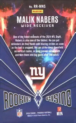 2024 Panini Phoenix Rookie Rising Wave #RR-MNS Malik Nabers - Football Card Single