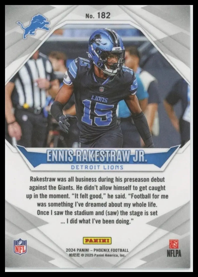 2024 Panini Phoenix - Rookies Ennis Rakestraw Jr. #182 (RC) - Football Card Single