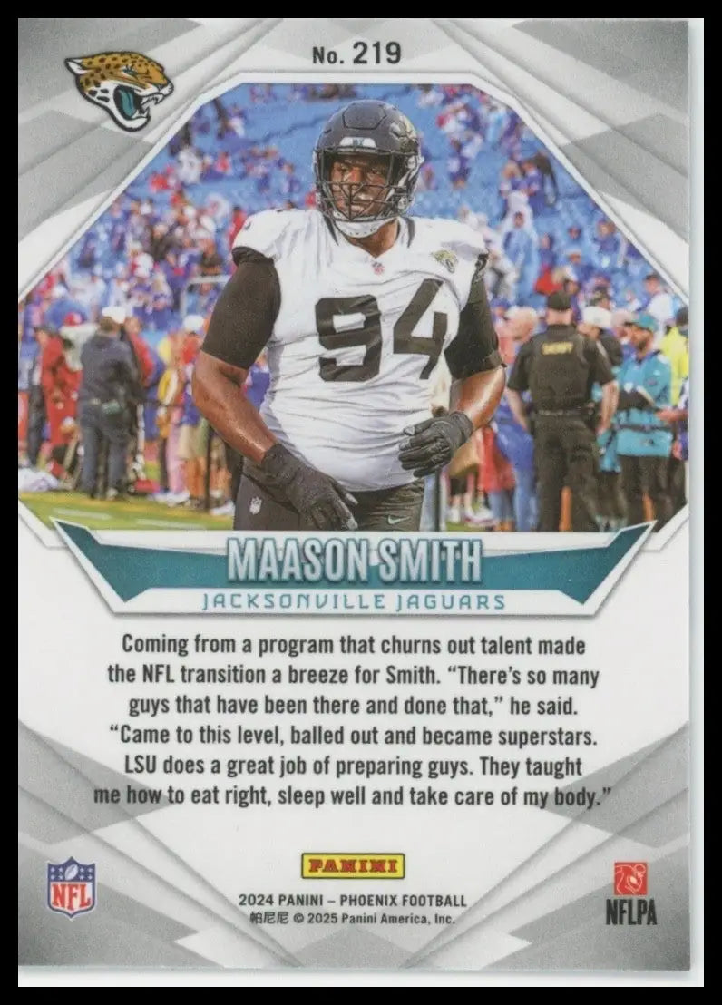 2024 Panini Phoenix Rookies Maason Smith #219 Jacksonville Jaguars Football Card - Football Card Single