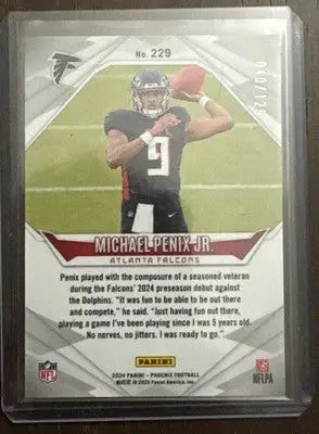 2024 Panini Phoenix - Rookies Michael Penix Jr. #229 Blue Lazer /125 (RC) - Football Card Single