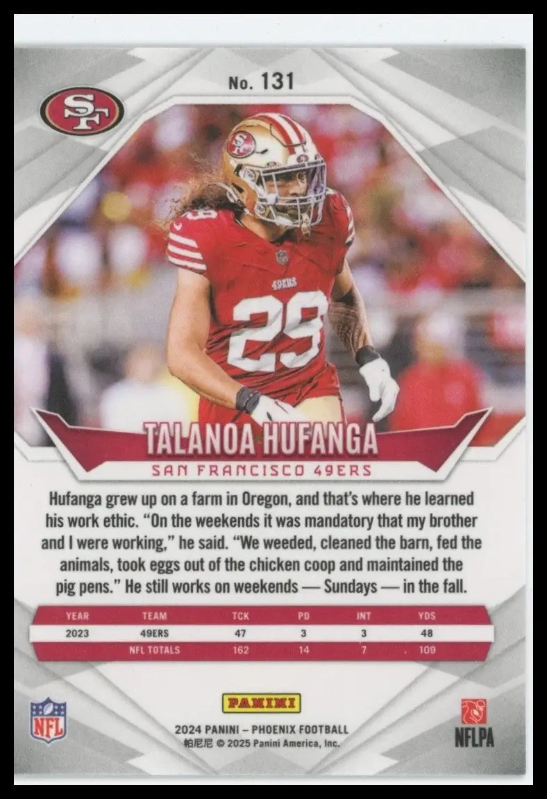 2024 Panini Phoenix - Talanoa Hufanga #131