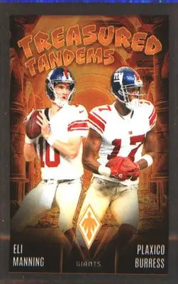 2024 Panini Phoenix Treasured Tandems #TT-NYG Eli Manning / Plaxico Burress - Football Card Single