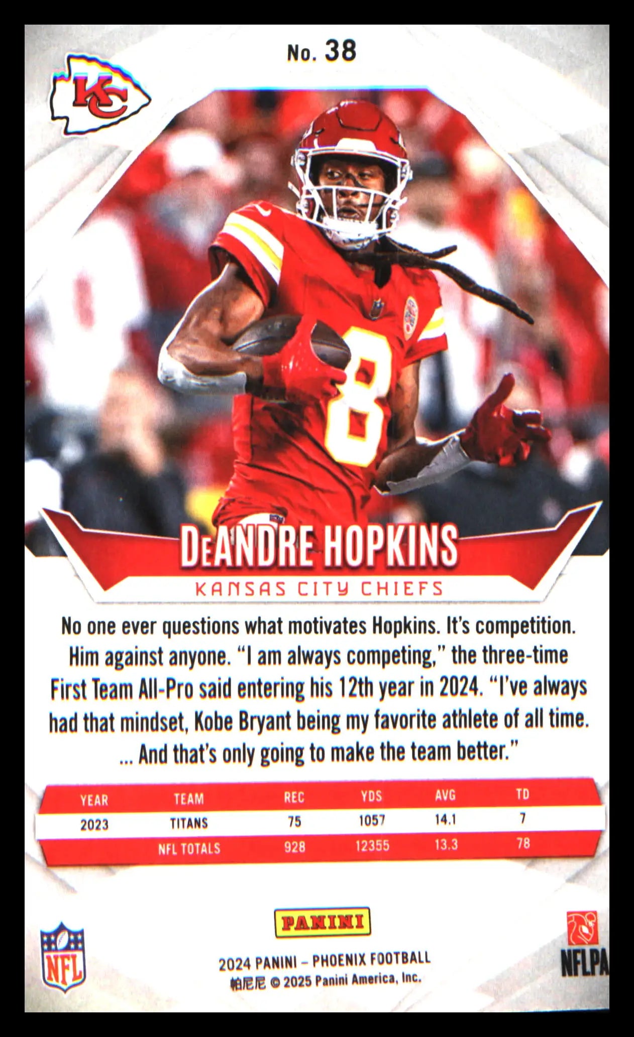 2024 Panini Phoenix Wave #38 DeAndre Hopkins