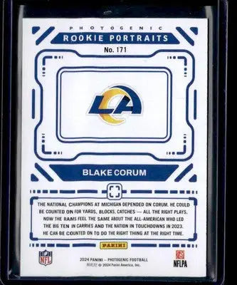 2024 Panini Photogenic #171 Blake Corum Silver #/150 - Football Card Single