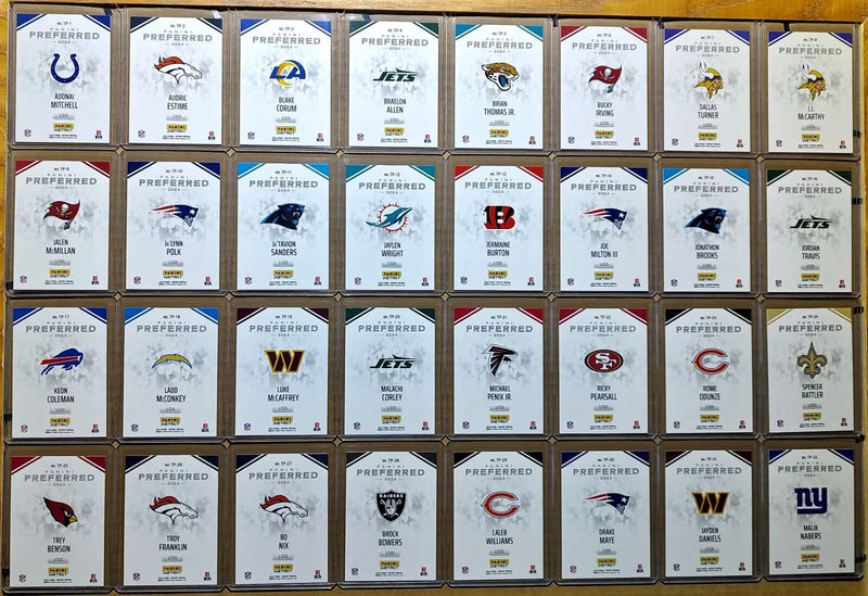 2024 Panini Preferred NFL Complete 32 Card Football Set - Football Card Single