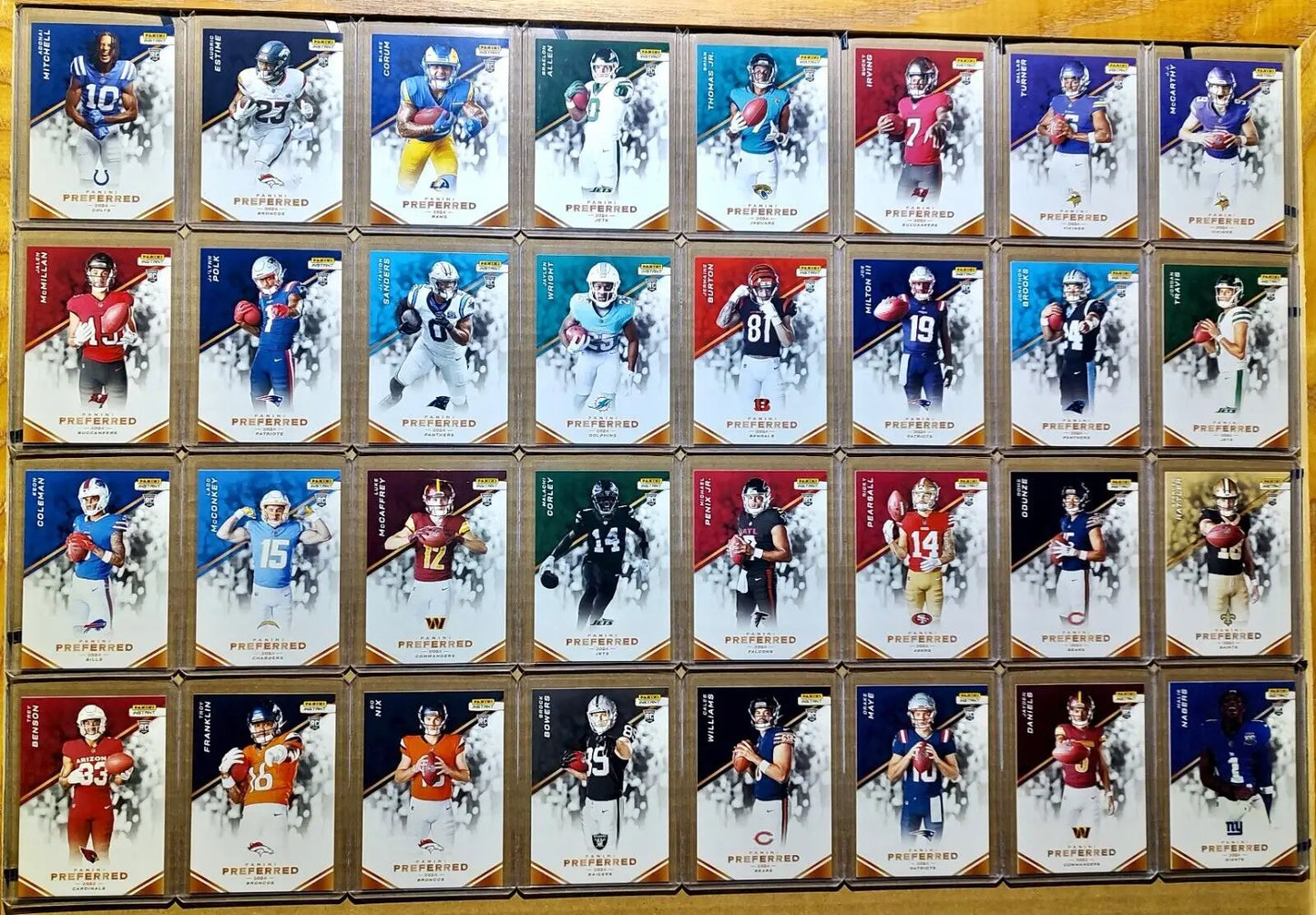 2024 Panini Preferred NFL Complete 32 Card Football Set - Football Card Single