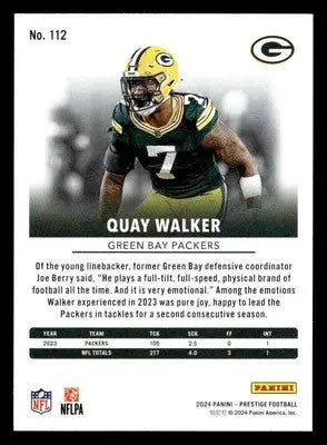 2024 Panini Prestige #112 Quay Walker - Football Card Single