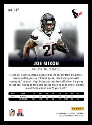 2024 Panini Prestige #117 Joe Mixon - Football Card Single