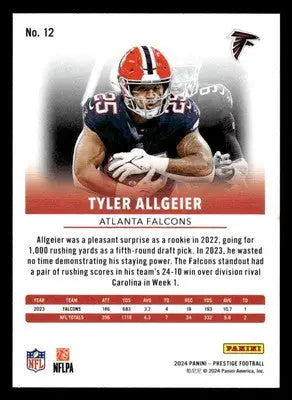 2024 Panini Prestige #12 Tyler Allgeier Hyper Xtra Points - Football Card Single