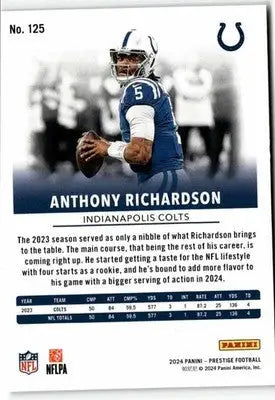2024 Panini Prestige #125 Anthony Richardson - Football Card Single