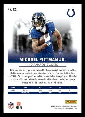 2024 Panini Prestige #127 Michael Pittman Jr. - Football Card Single