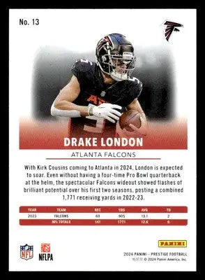 2024 Panini Prestige #13 Drake London - Football Card Single