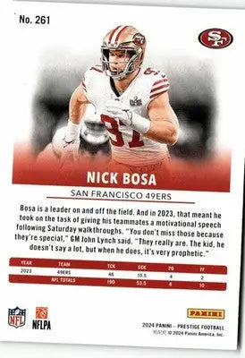 2024 Panini Prestige #261 Nick Bosa - Football Card Single