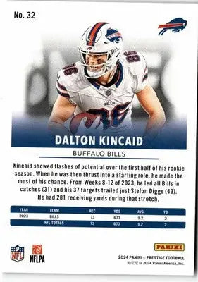 2024 Panini Prestige #32 Dalton Kincaid - Football Card Single