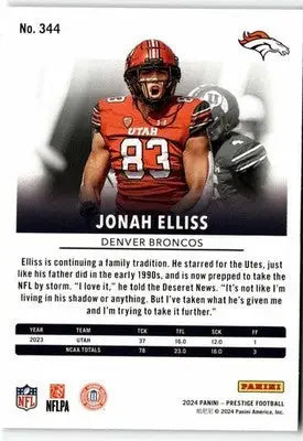 2024 Panini Prestige #344 Jonah Elliss - Football Card Single