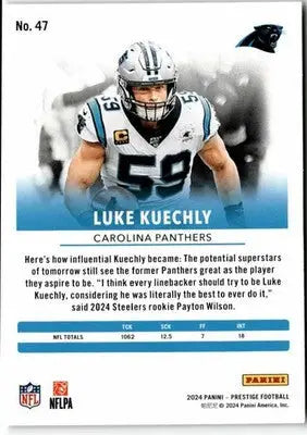 2024 Panini Prestige #47 Luke Kuechly - Football Card Single