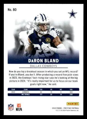 2024 Panini Prestige #80 DaRon Bland - Football Card Single