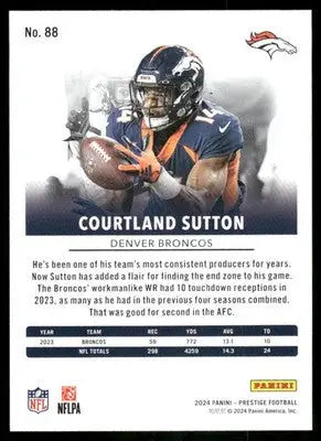 2024 Panini Prestige Courtland Sutton #88 Football - Football Card Single