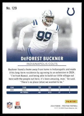2024 Panini Prestige DeForest Buckner #129 Football - Football Card Single