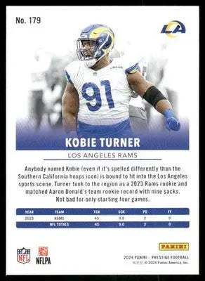 2024 Panini Prestige Kobie Turner #179 Football - Football Card Single