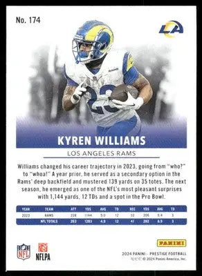 2024 Panini Prestige Kyren Williams #174 Football - Football Card Single