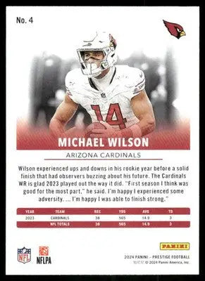 2024 Panini Prestige Michael Wilson #4 Football - Football Card Single