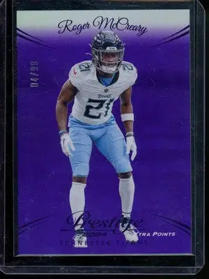 2024 Panini Prestige Roger McCreary #291 Purple 04/99 Football - Football Card Single