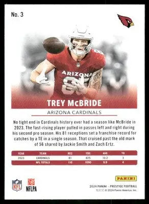 2024 Panini Prestige Trey McBride #3 Football - Football Card Single