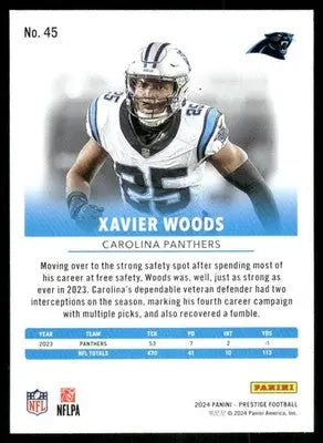 2024 Panini Prestige Xavier Woods #45 Football - Football Card Single