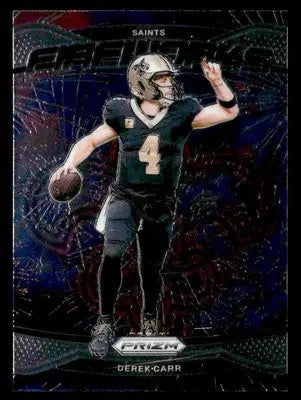 2024 Panini Prizm #11 Derek Carr Fireworks - Football Card Single
