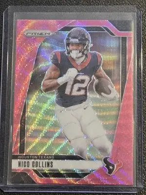 2024 Panini Prizm #113 Nico Collins Pink Wave - Football Card Single