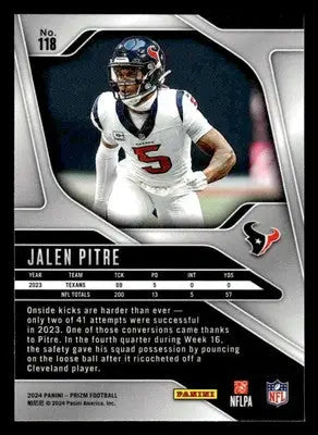 2024 Panini Prizm #118 Jalen Pitre - Football Card Single