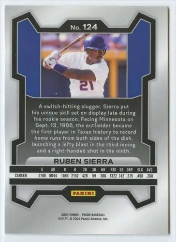 2024 Panini Prizm #124 Ruben Sierra NM-MT Rangers ID:76525 - Baseball Card Single