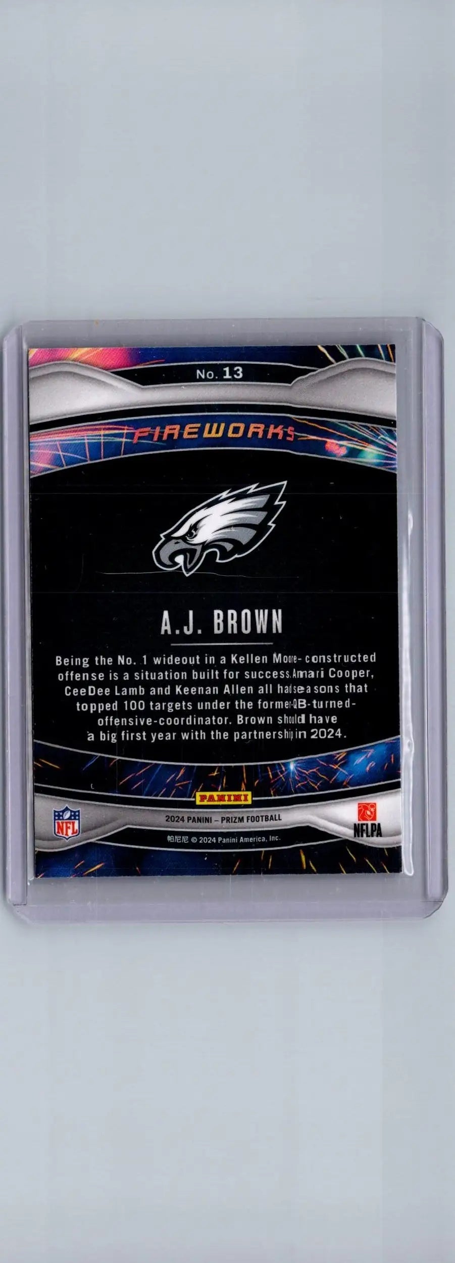2024 Panini Prizm #13 A.J. Brown Fireworks - Football Card Single