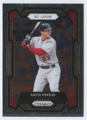 2024 Panini Prizm David Freese baseball card with original gloss from the Cardinals series