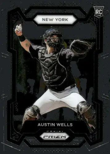 2024 Panini Prizm Austin Wells baseball card with original gloss Yankees ID 76303