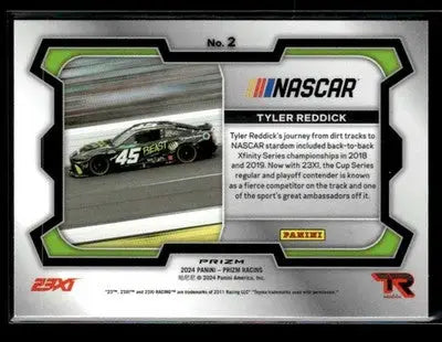 2024 Panini Prizm #2 Tyler Reddick White Sparkle - Racing Card Single